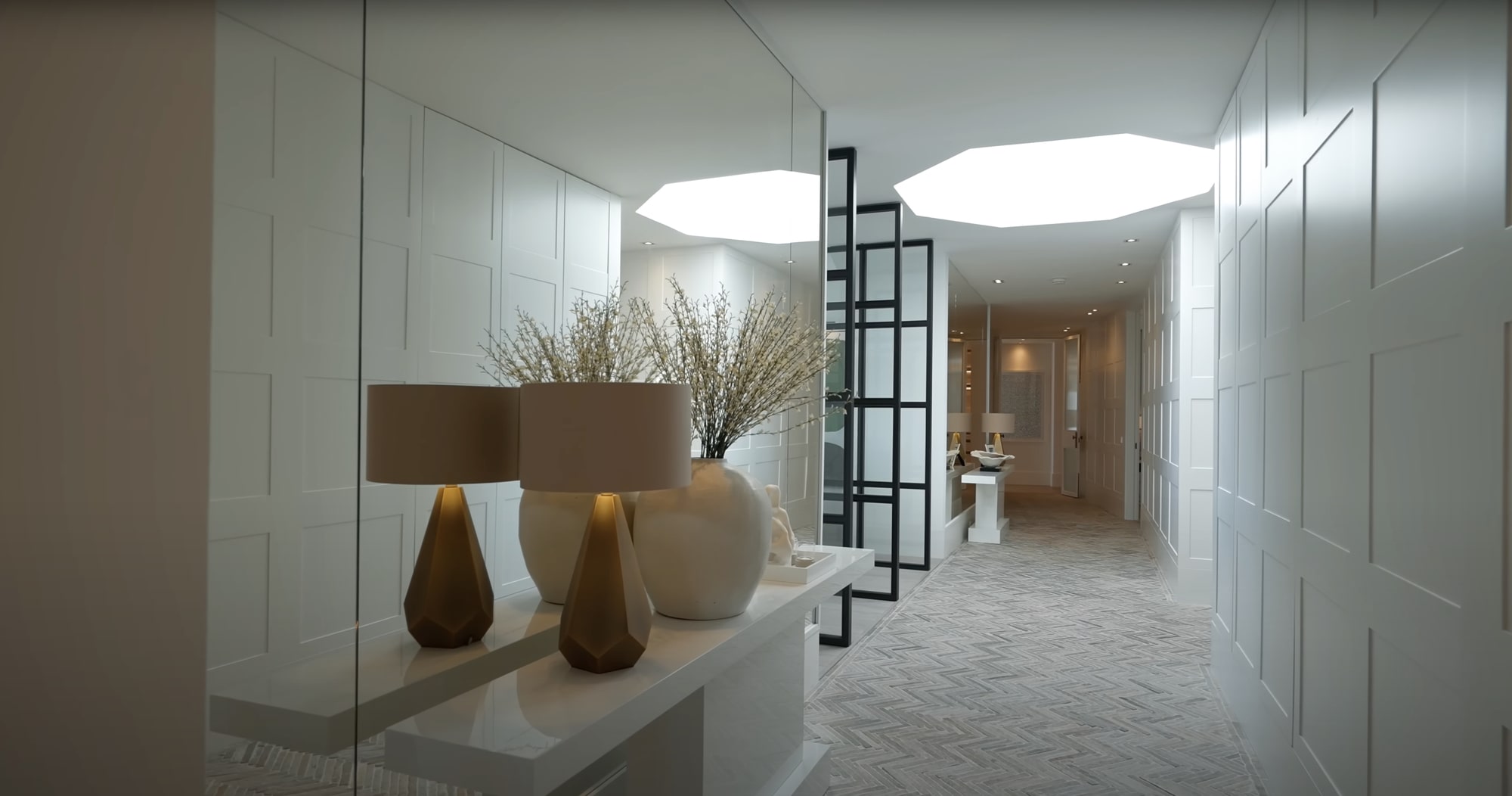 Evening ambience with pool and garden lighting at VILLA ADRIANA