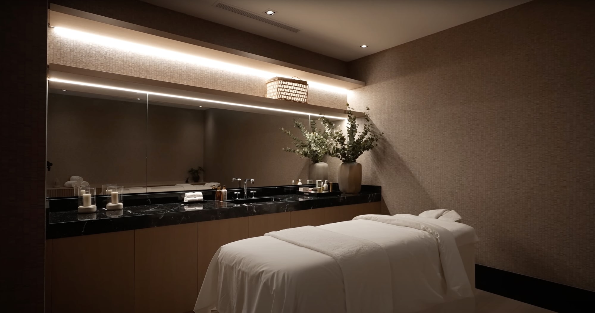 Firepit area with built-in seating and garden integration