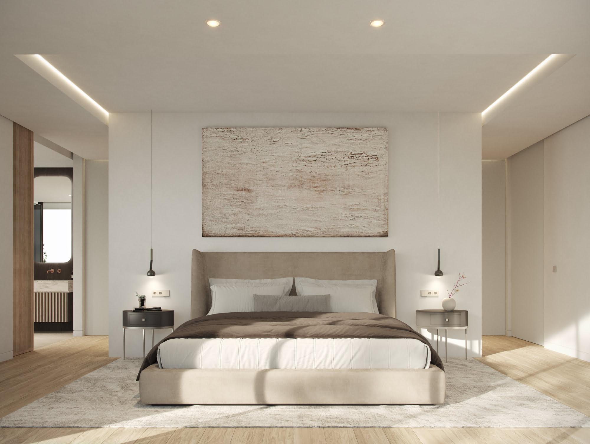 Wide terrace overlooking mountain landscape