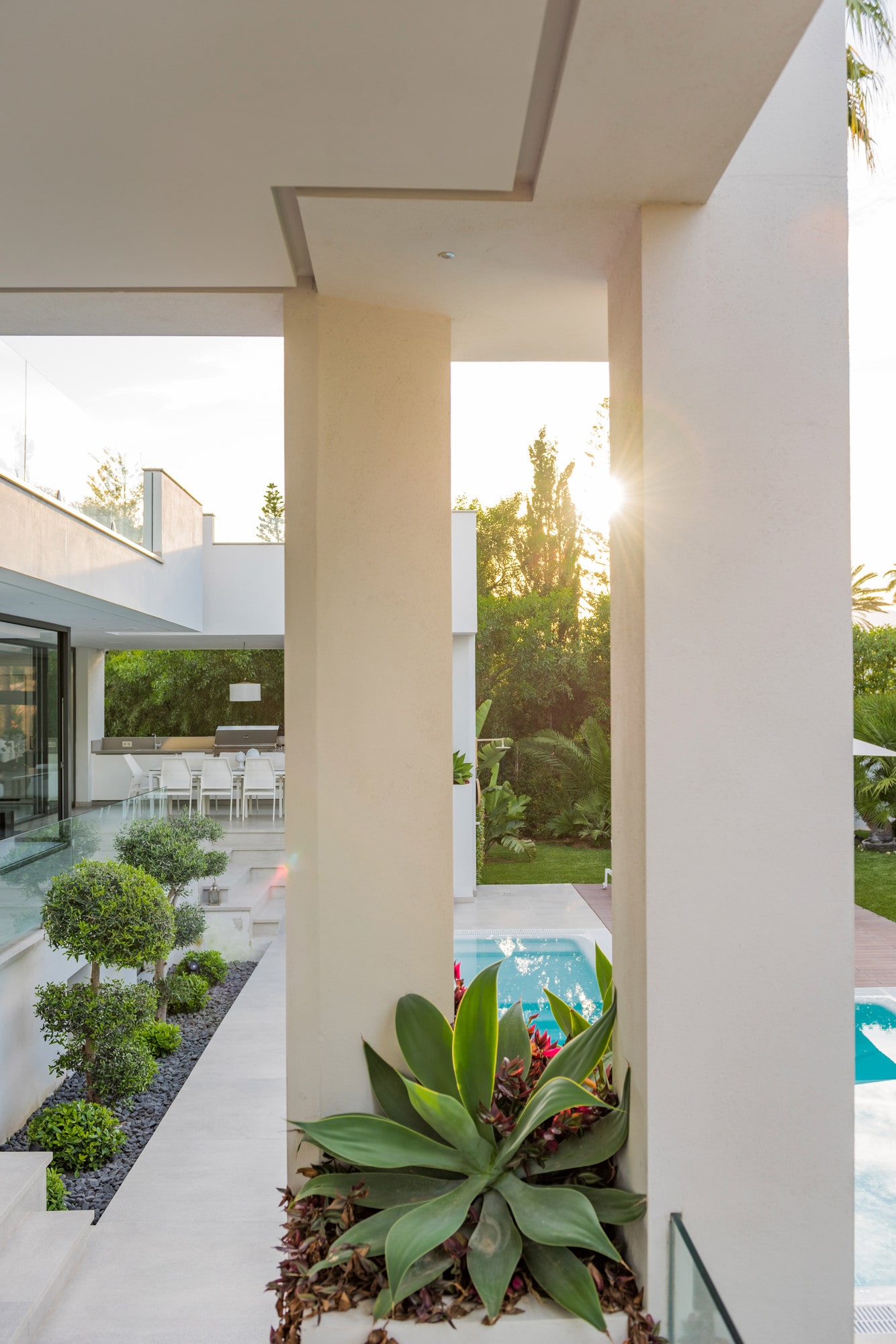 Night ambiance of VILLA AUSTRALIA with ambient lighting