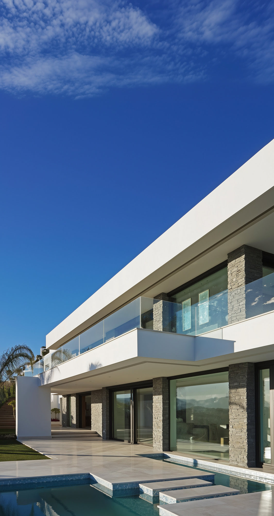 Modern kitchen with wood panels and central island