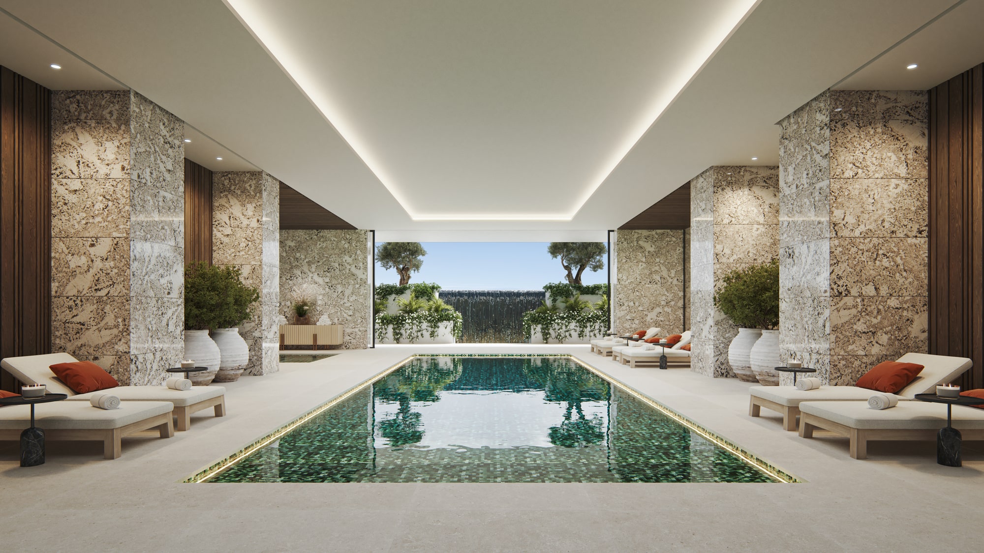 Private wellness area and spa ambience in VILLA FX