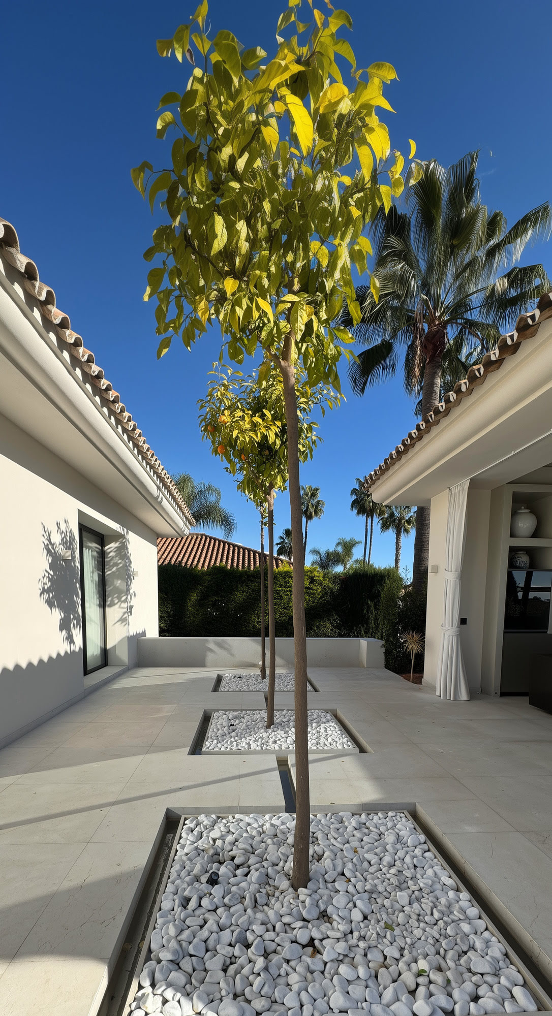 Outdoor chill-out zone beside the pool