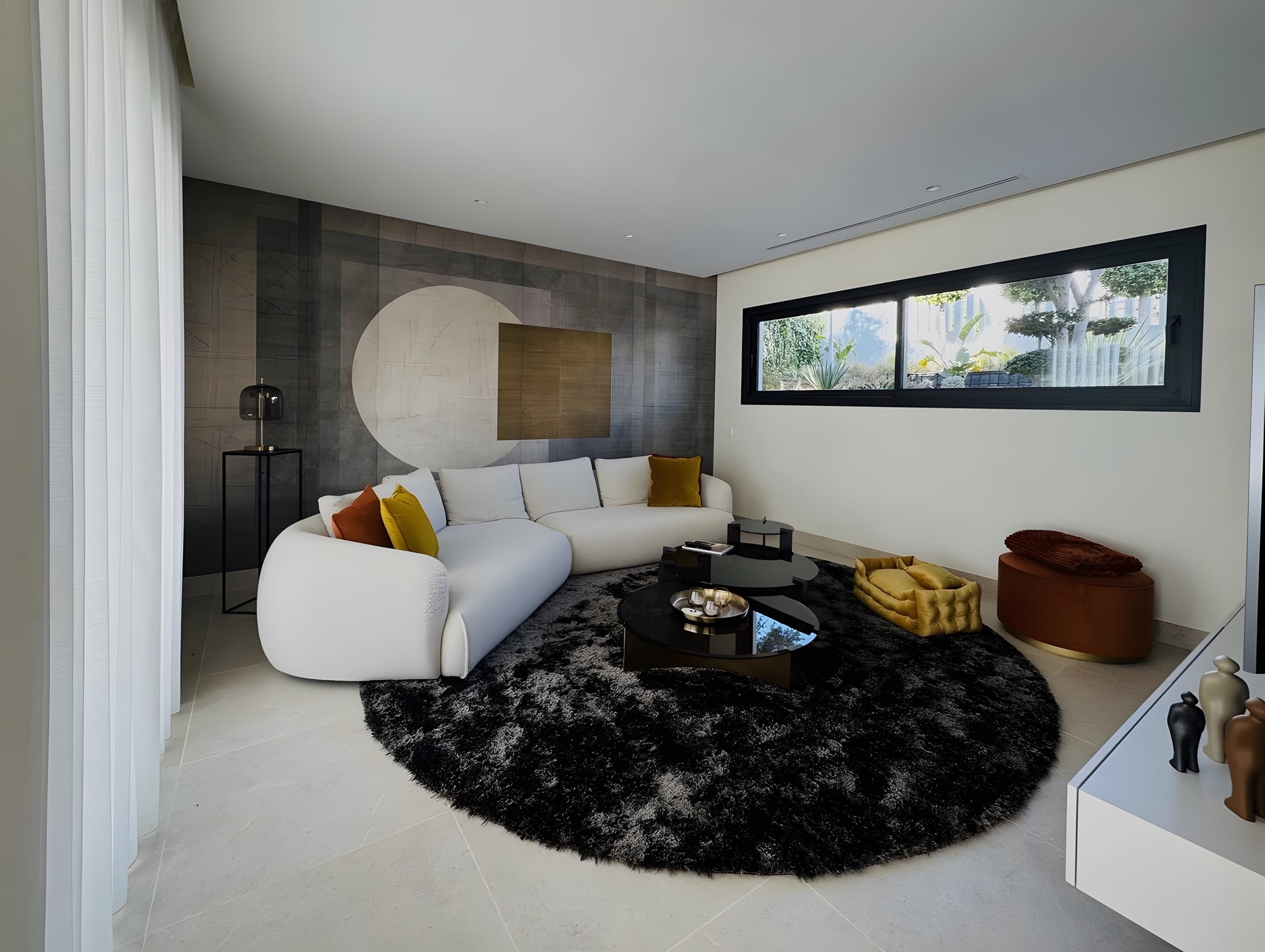 View of rear elevation showing architectural volume interplay