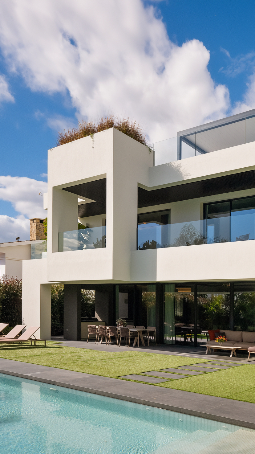 Floating staircase in VILLA VELÁZQUEZ with architectural lighting