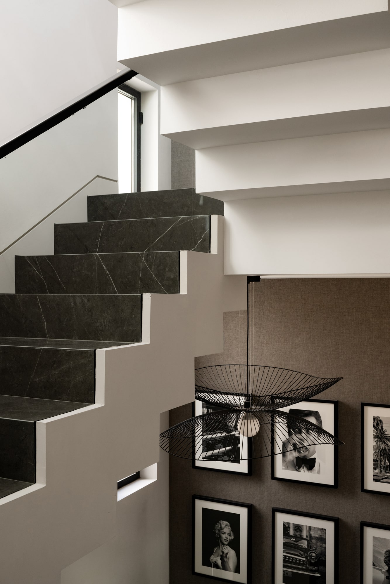 Vertical window detail highlighting natural light design