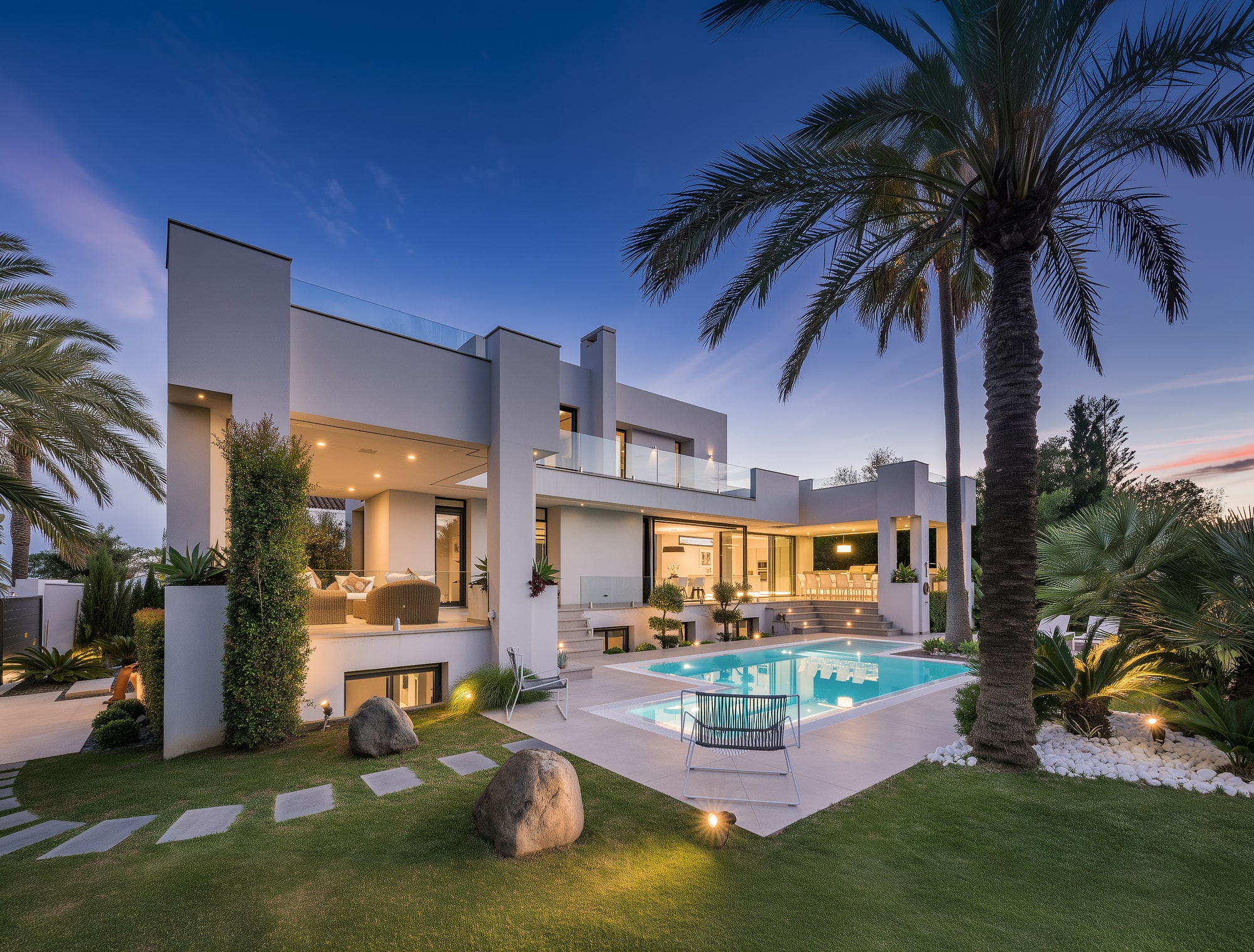 AUSTRALIA villa with seamless connection between interior and exterior spaces in a lush Mediterranean setting