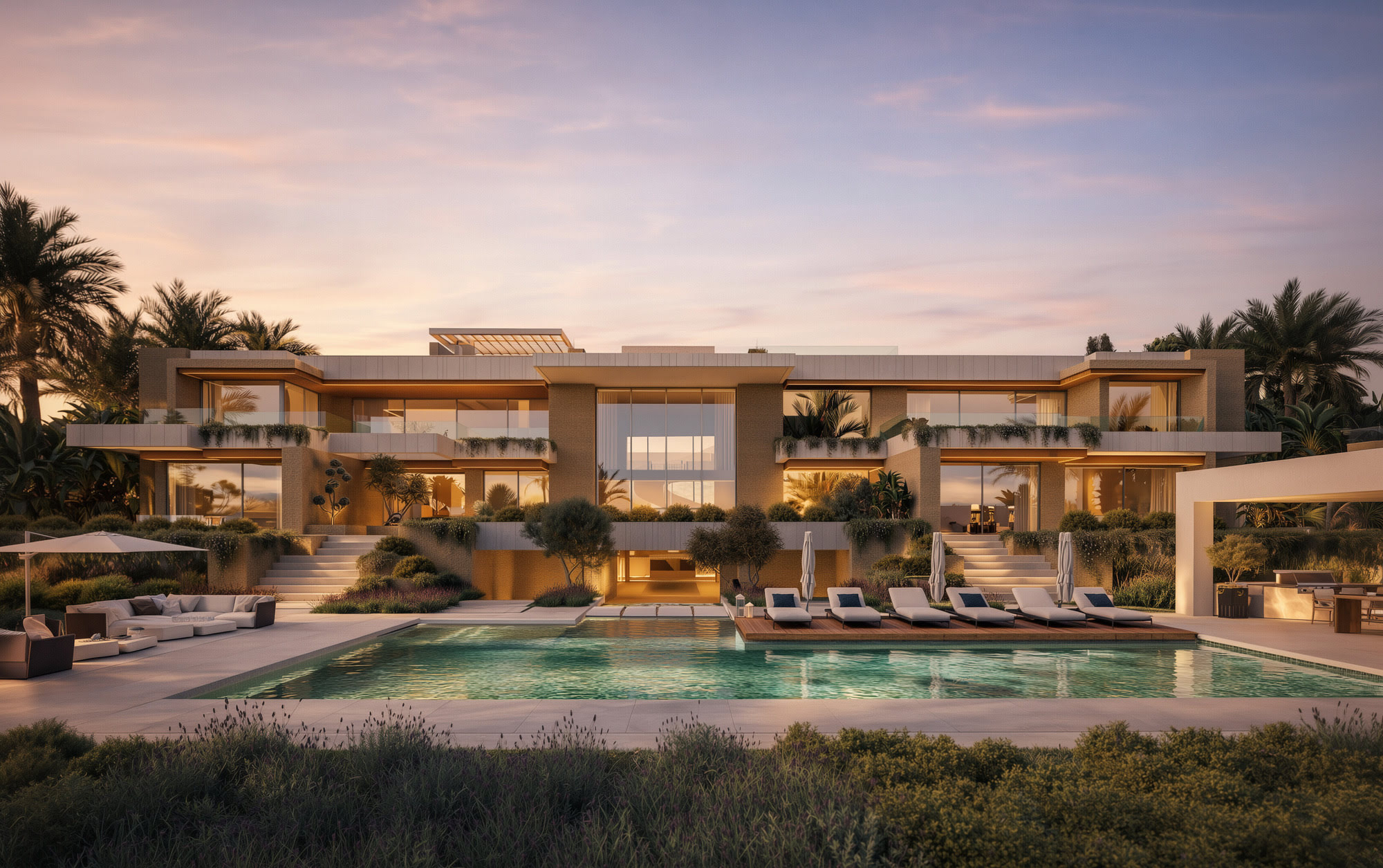 Large luxury villa with modern Mediterranean design and premium finishes